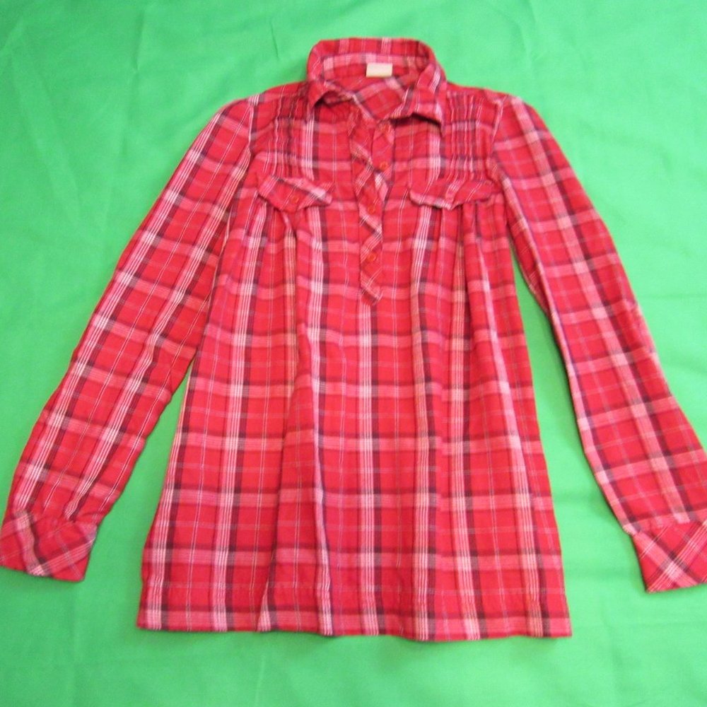 Red Plaid Blouse